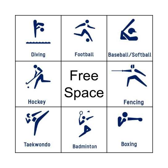 The Summer Olympics Bingo Card