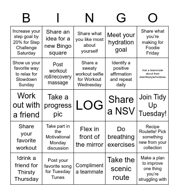 Beach Trip Bingo Card