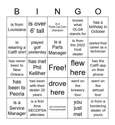 Find someone who... Bingo Card