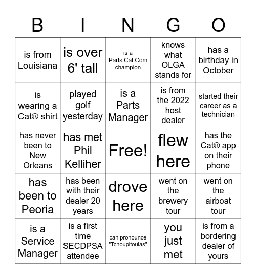 Find someone who... Bingo Card