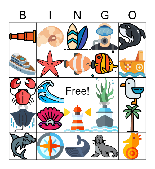 Ocean Bingo 2 Bingo Card