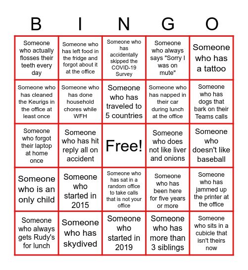 Camillo Properties Bingo Card