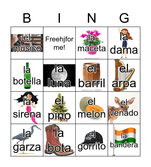 Loteria Mi Pueblito Bingo Card
