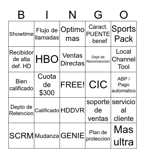 Erika's Bingo Card