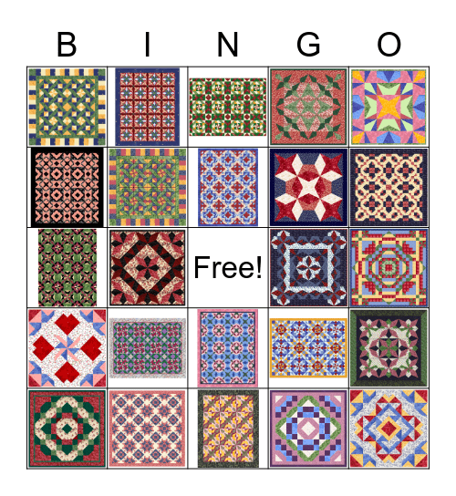 Rhonda's Designs Bingo Card