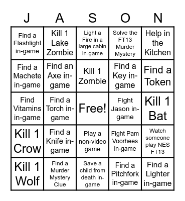 FT13 JASON BINGO Card