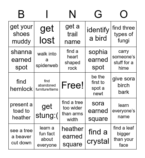 Ultra Ultra Ranger Bingo Card