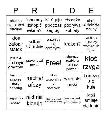 Happy Pride Bingo Card