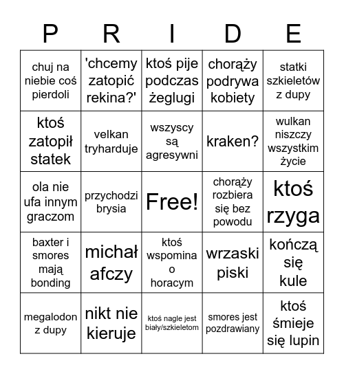 Happy Pride Bingo Card