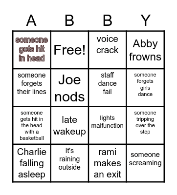 Daled Play Bingo (DPingo) with prizes or Abby for short Bingo Card