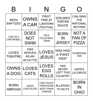 LBC + BETHESDA Bingo Card