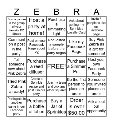 EZPZ Bingo! Bingo Card