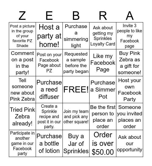 EZPZ Bingo! Bingo Card