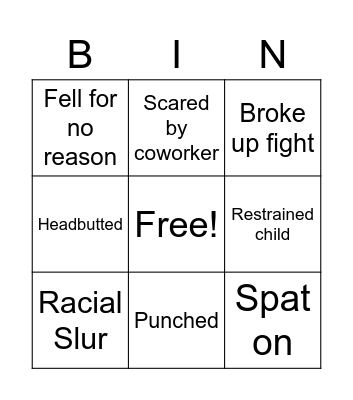 Work Times Bingo Card