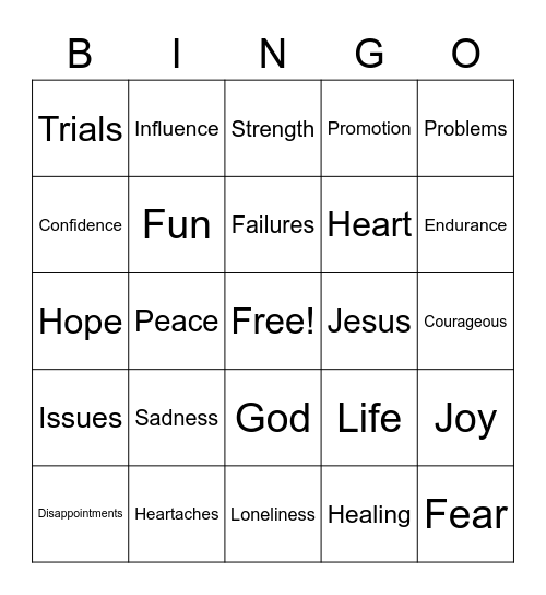 Young Adults - B Bingo Card