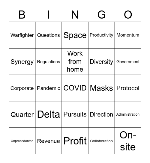 SAS Live! Bingo Card