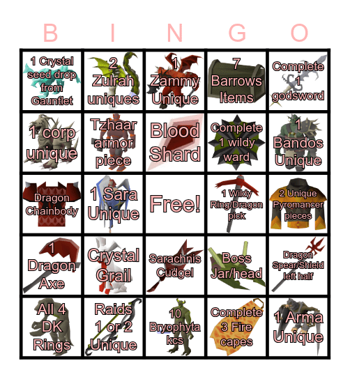 Eternum Bingo Card