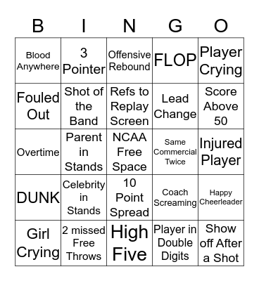 Final Four BIngo Card
