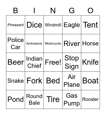 Travel Across South Dakota Bingo Card