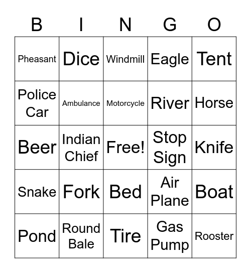 Travel Across South Dakota Bingo Card