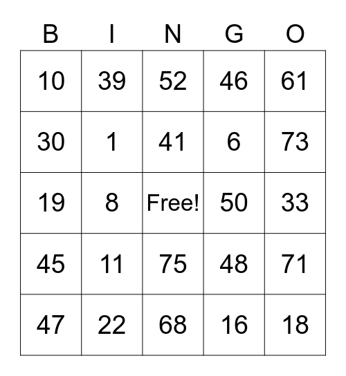 Steve's Cards Bingo Card