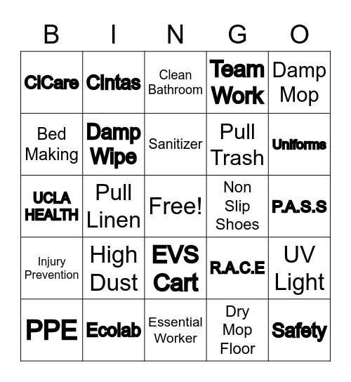 EVS Bingo Card