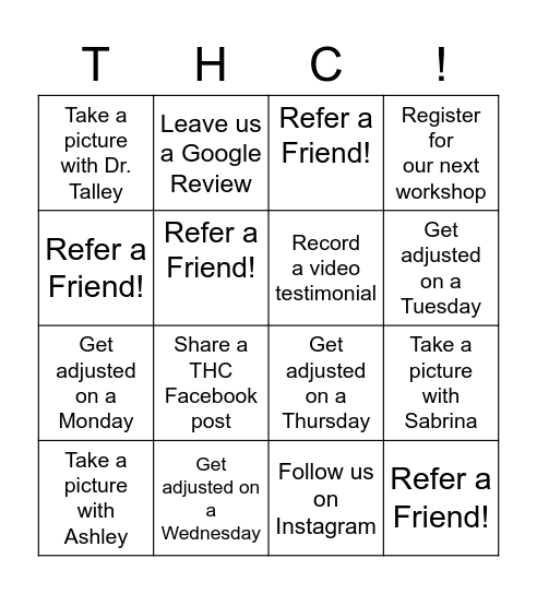 Birthday Bingo Card