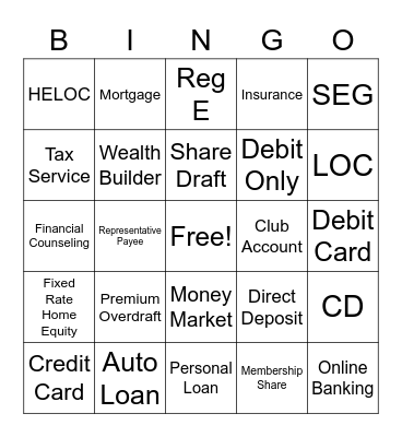 Product Knowledge Bingo Card