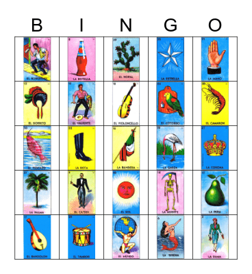 Loteria Bingo Card