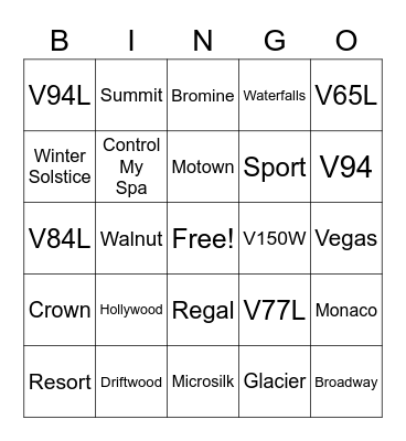 Marquis Bingo Card
