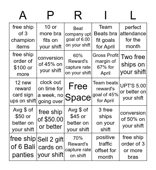 KPI BINGO Card