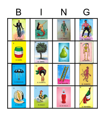 Loteria Bingo Card