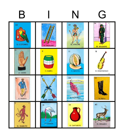 Loteria Bingo Card