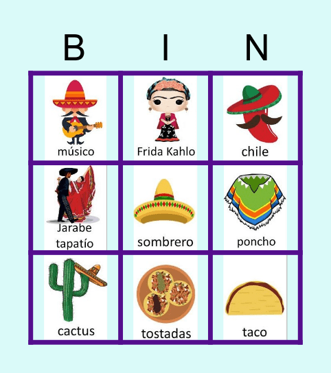 Lotería Mexicana Bingo Card