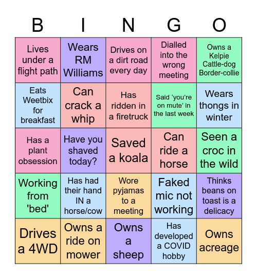 Engagement Planning Day Bingo Card