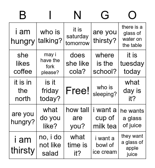 YM Review Bingo Card