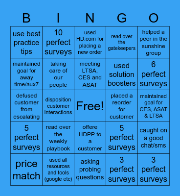 CSR BINGO Card