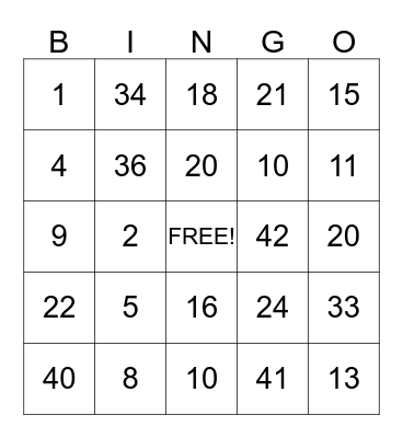 Easter hunt bingo Card