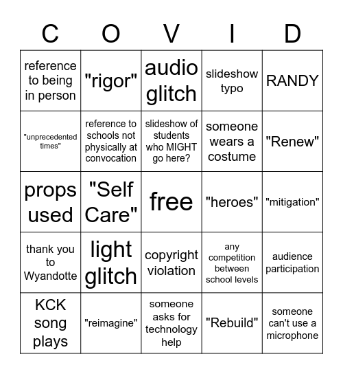 CONVO BINGO Card