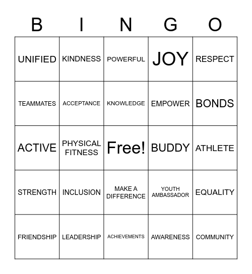 ACCEPTANCE BINGO Card