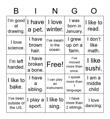 Bingo Card
