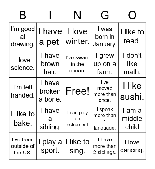 Bingo Card