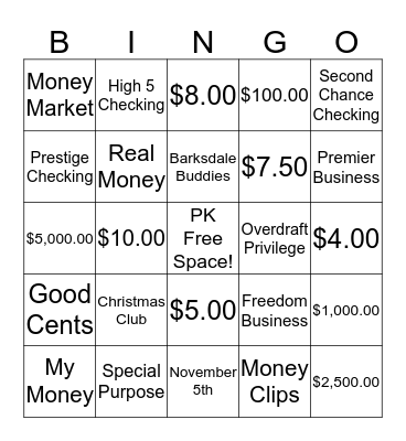 Product Knowledge Bingo Card