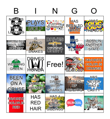 VMA Bingo Card