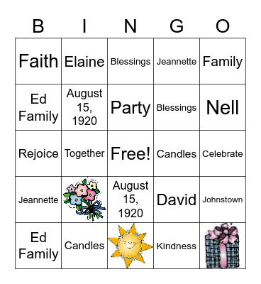 Happy Birthday Bingo Card