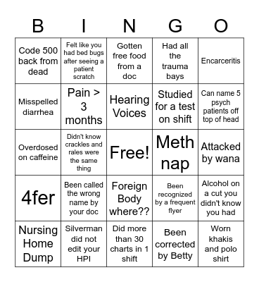 Scribe BINGO Card