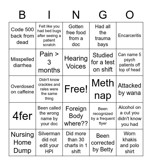 Scribe BINGO Card