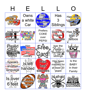 Find Someone Who... Bingo Card