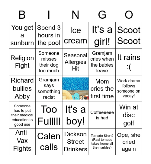 Fayette&Chill Bingo Card