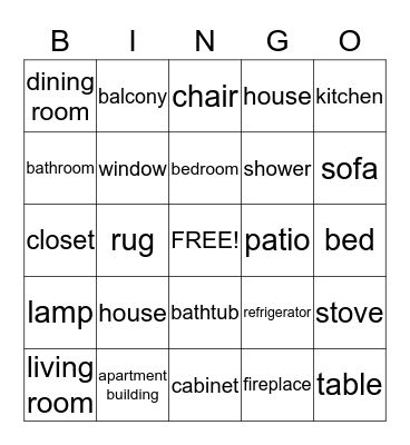 HOME Bingo Card